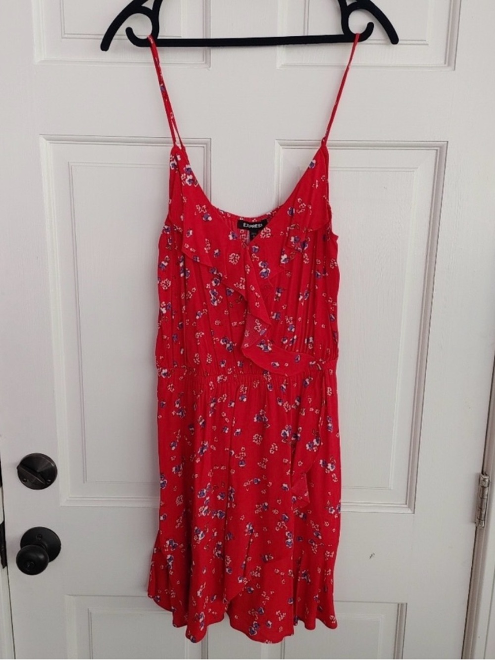 Express Red Floral Mini Dress